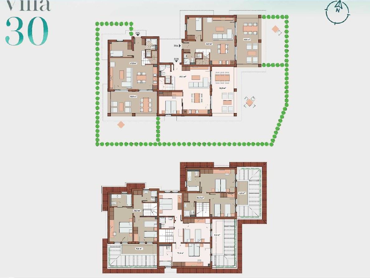 Dvoupodlažní řadový dům v komplexu „Green Life“, Sozopol – stylový život jen pár kroků od pláže