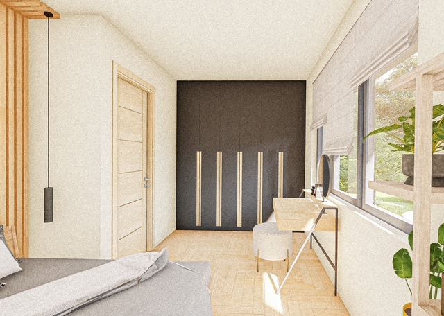 Třípodlažní řadový dům v Banevu – moderní výstavba, zahrada a dvě parkovací místa
