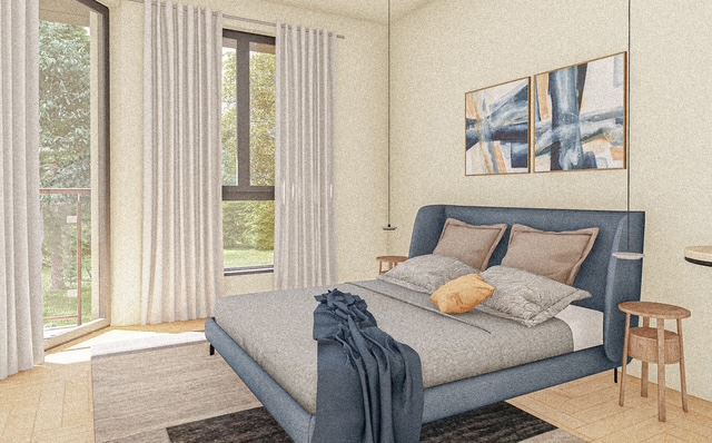 Třípodlažní řadový dům v Banevu – moderní výstavba, zahrada a dvě parkovací místa