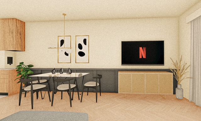 Třípodlažní řadový dům v Banevu – moderní výstavba, zahrada a dvě parkovací místa