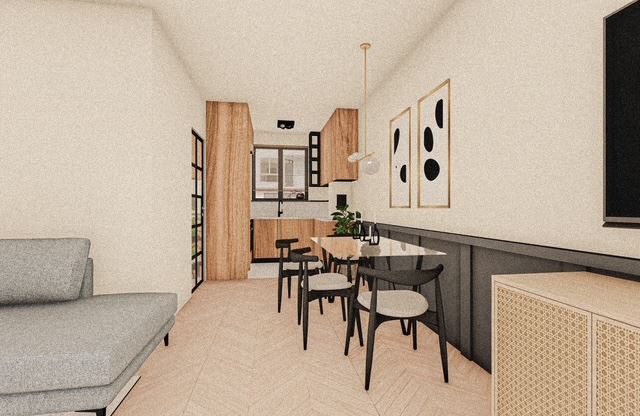 Třípodlažní řadový dům v Banevu – moderní výstavba, zahrada a dvě parkovací místa