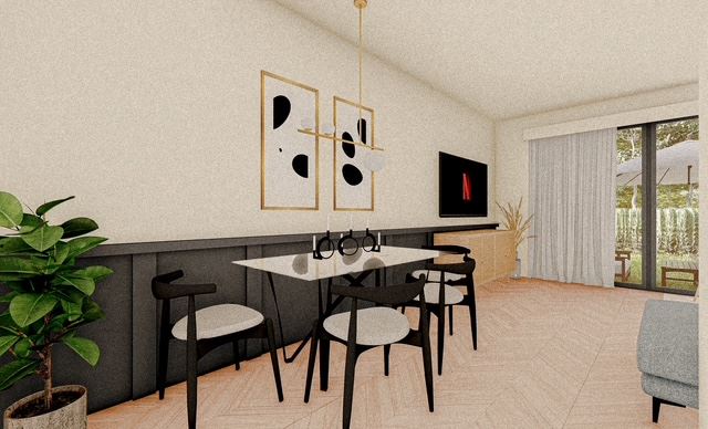 Třípodlažní řadový dům v Banevu – moderní výstavba, zahrada a dvě parkovací místa