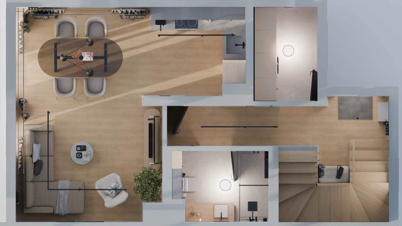 Nový městský dům typu townhouse – moderní bydlení pro celoroční užívání v klidné oblasti u moře