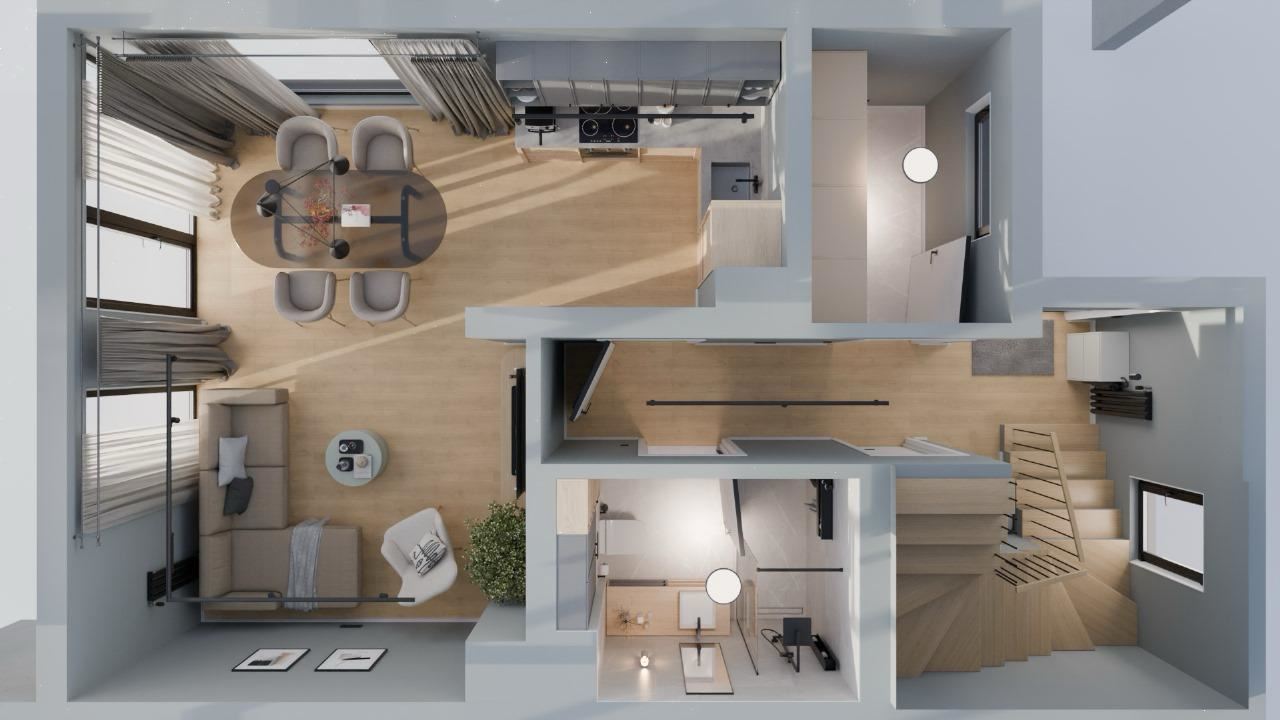 Nový městský dům typu townhouse – moderní bydlení pro celoroční užívání v klidné oblasti u moře