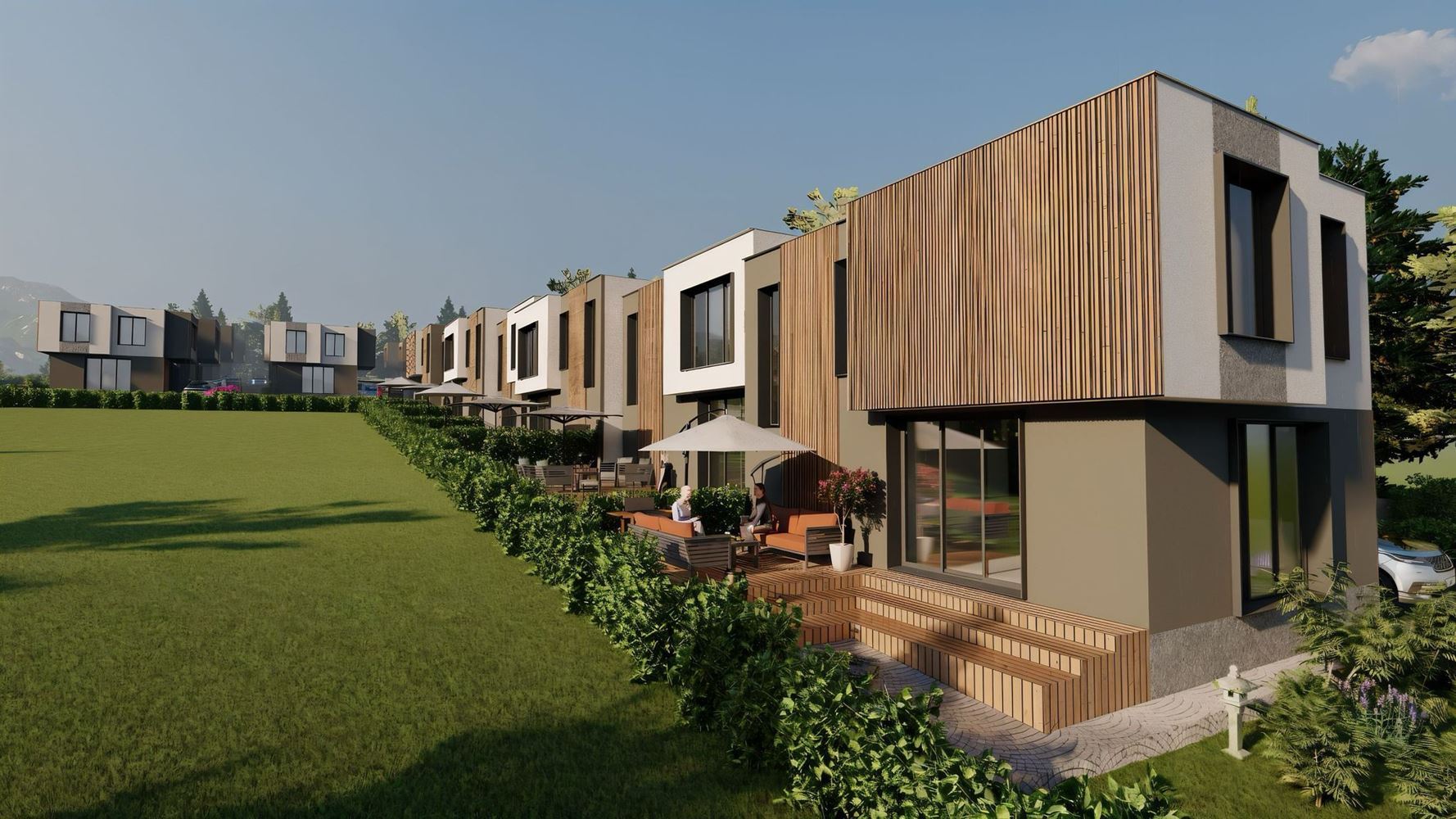 Townhouse se třemi ložnicemi v klidném zeleném komplexu – komfort, útulnost a bezpečná investice