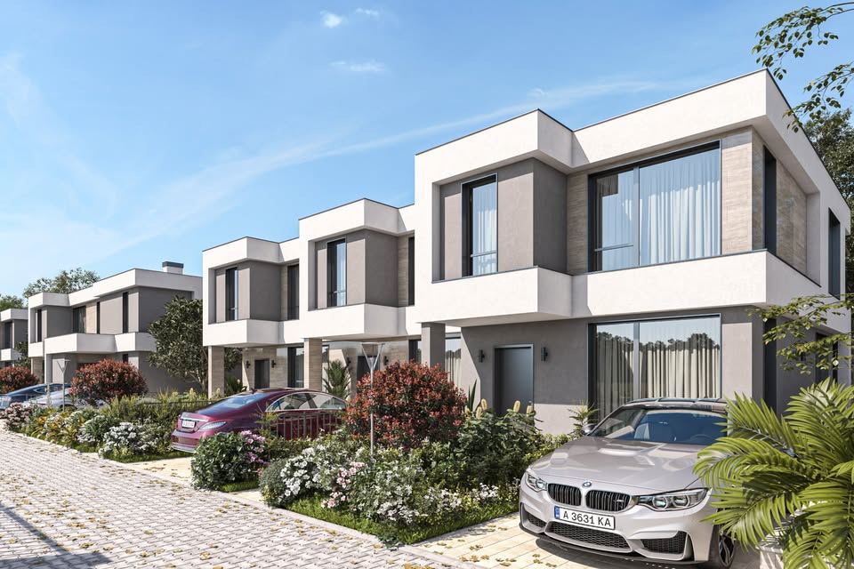 Luxusní dům se dvěma parkovacími místy v novém uzavřeném komplexu v Pomorie – vynikající investice do vysněného domova