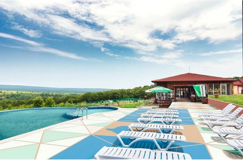 Prostorný jednopodlažní dům s panoramatickým výhledem v eko-komplexu na pohoří Balkán