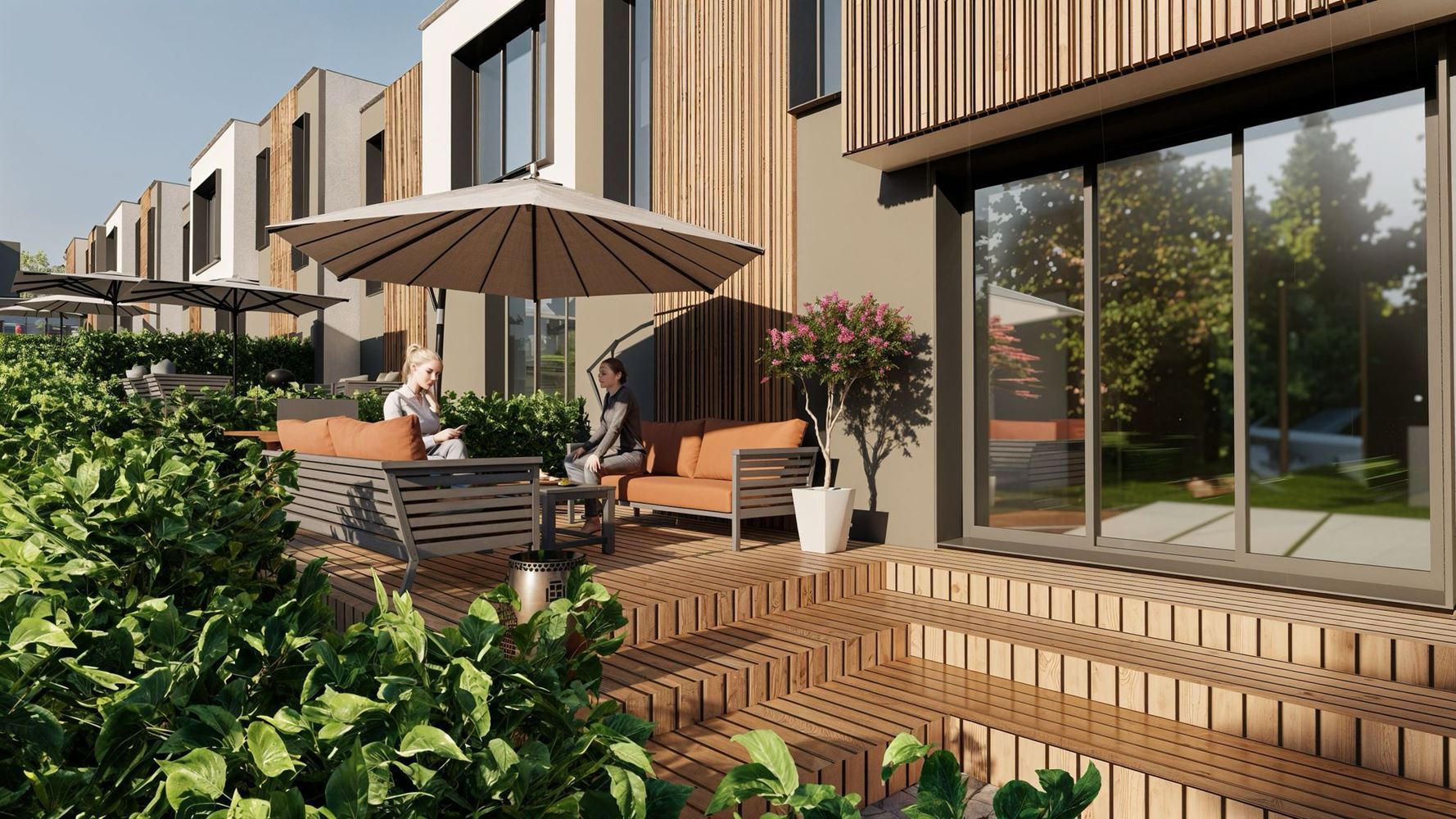 Townhouse se třemi ložnicemi v klidném zeleném komplexu – komfort, útulnost a bezpečná investice